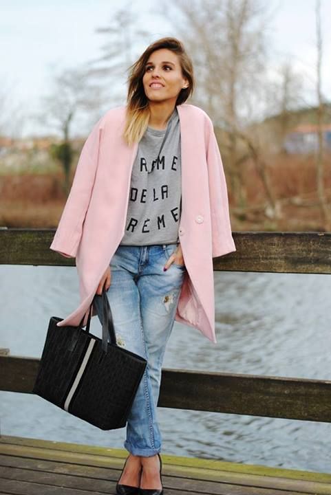 pink coat 