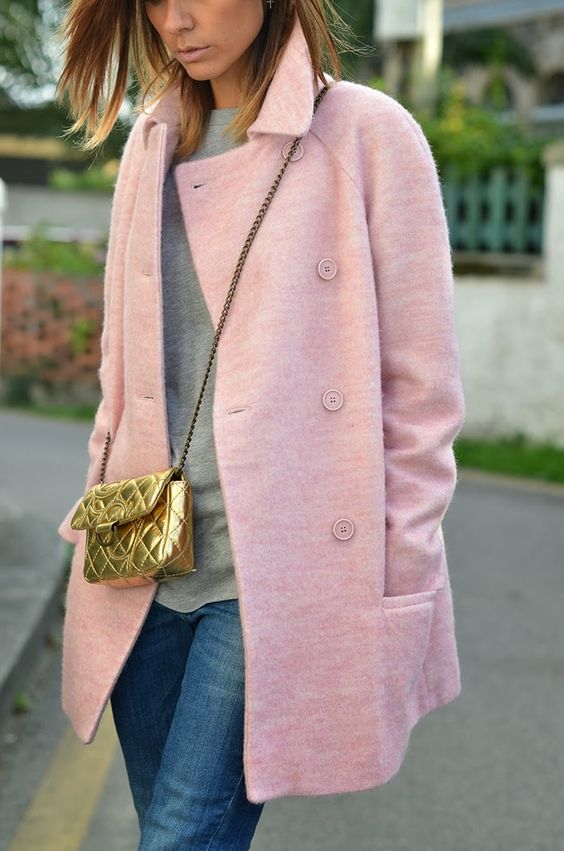 manteau rose