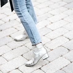 bottines argent 