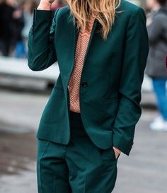 tailleur pantalon vert