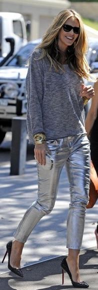 pantalon argent 