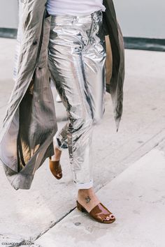 pantalon argent 